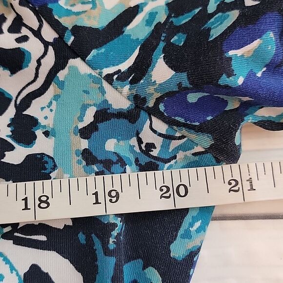 Christopher & Banks casual shacket watercolor print Women's Size MP - Picture 9 of 11